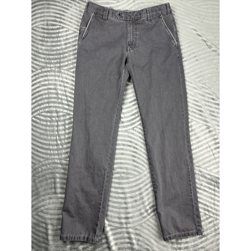 MEYER Modern Comfort Ultra Stretch Chicago Trousers Men 32 x 32 Gray Pants Chino